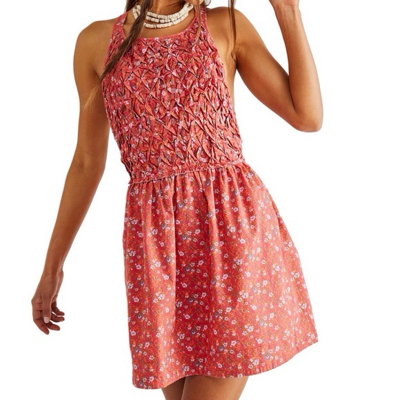 Free People Women's Petunia Mini Dress, Petunia Combo, Size Large